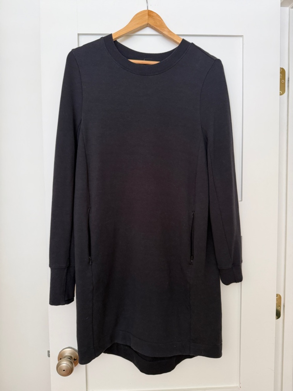 Athleta Black COASTER LUXE SWEATSHIRT DRESS - Size Medium